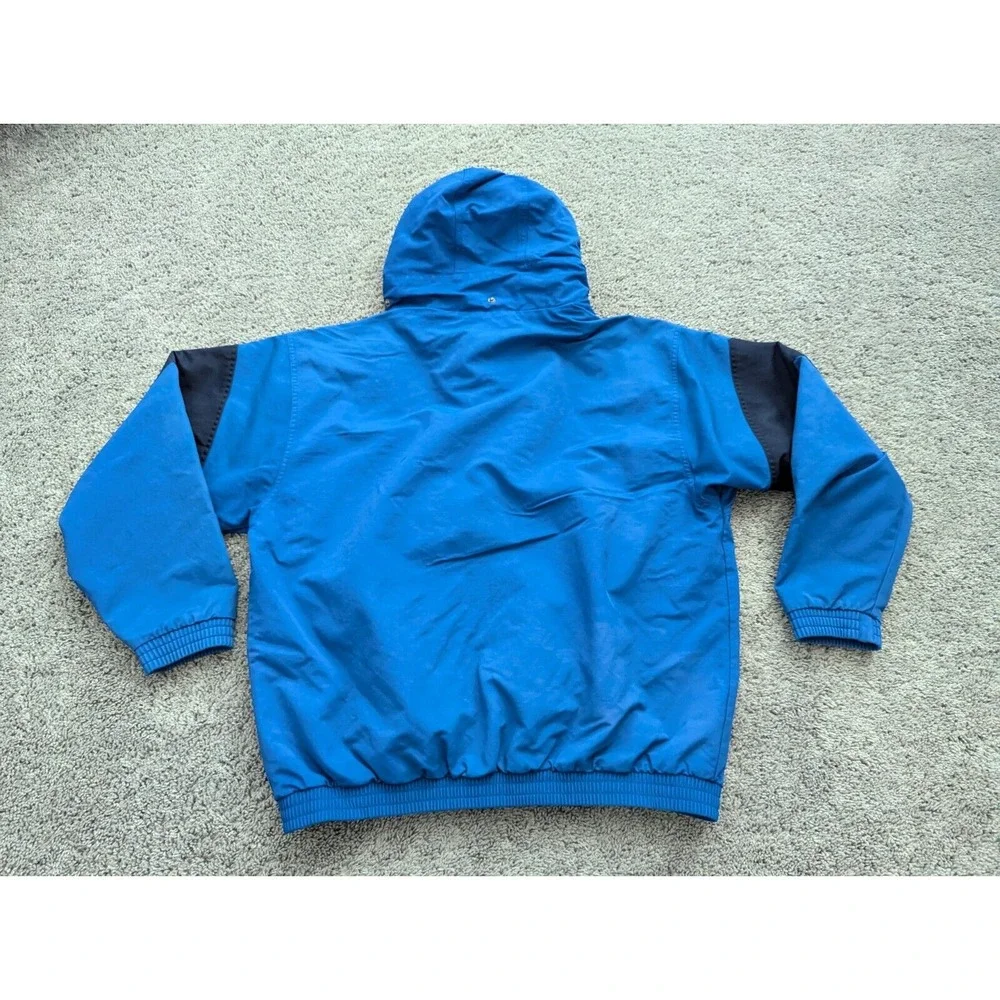 Vintage Outer Banks Crew Hoodie‎ Jacket Mens Large Snap Blue Windbreaker Logo